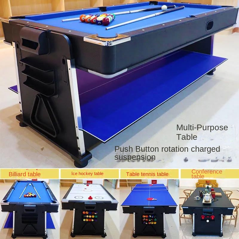 4-in-1 game table home standard commercial American black eight multi-function table tennis table ice hockey table