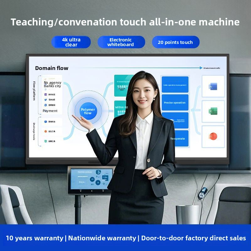 Zhiye 55/65/75/85/100/120 Multifunctional Conference Teaching Tablet All-in-One 4K HD Touchscreen