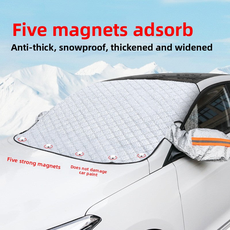 Car Magnetic Sunshade Curtain Front Windshield Sunshade Light Blocking Summer Heat Insulation Sunshade Car Accessories Sunshade
