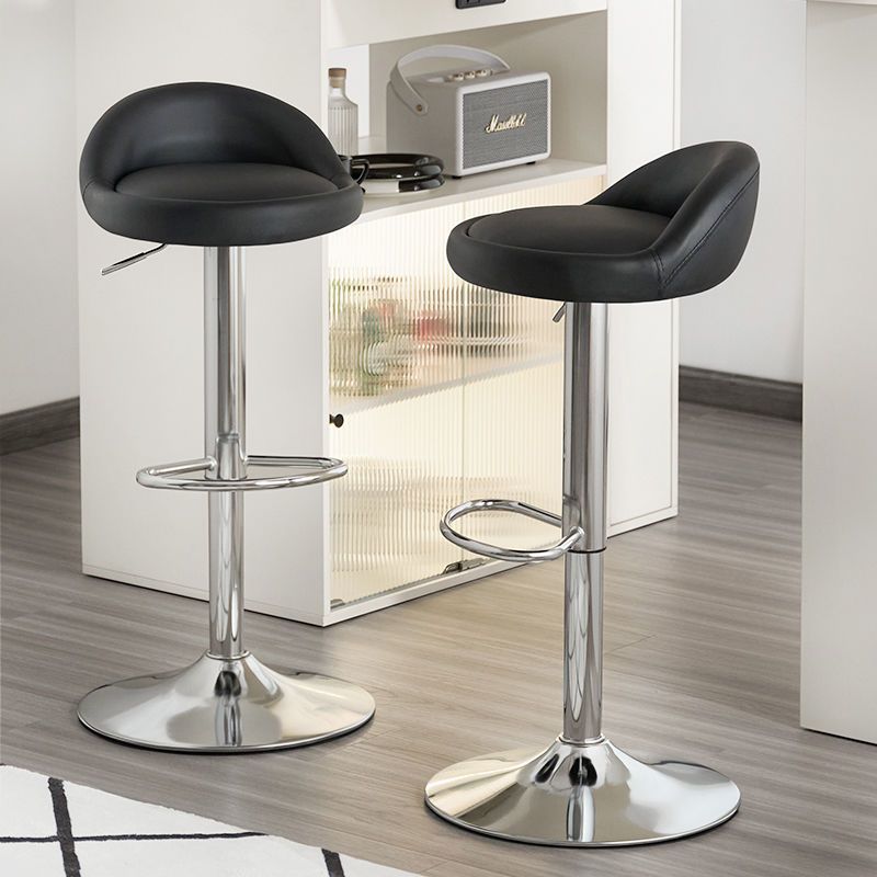 Kerun Bar Stool Adjustable High Stool Bar Stool Home Bar Comfortable Stool High Chair with Backrest Bar Chair Swivel Round Stool