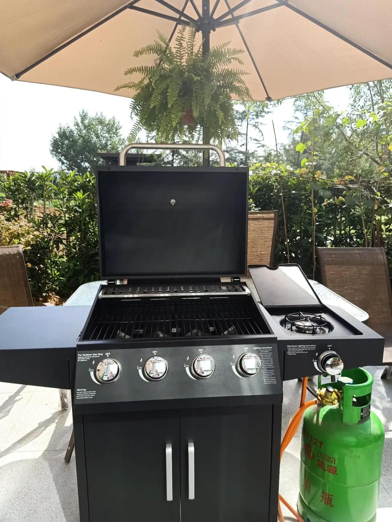 Gas 4+1 burner BBQ Grill DIMESHY with complete set accessories