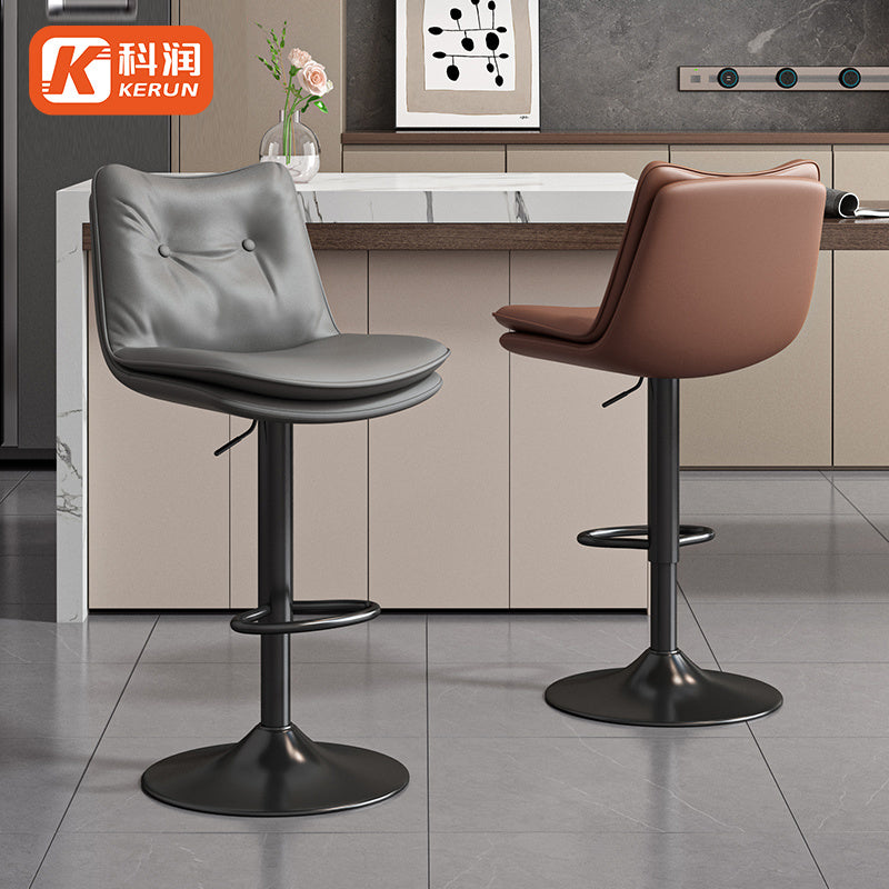 Kerun Bar Stool Home Use High Stool Rotating Adjustable Backrest Chair Commercial Bar Chair Premium Cashier Front Desk Bar Stool