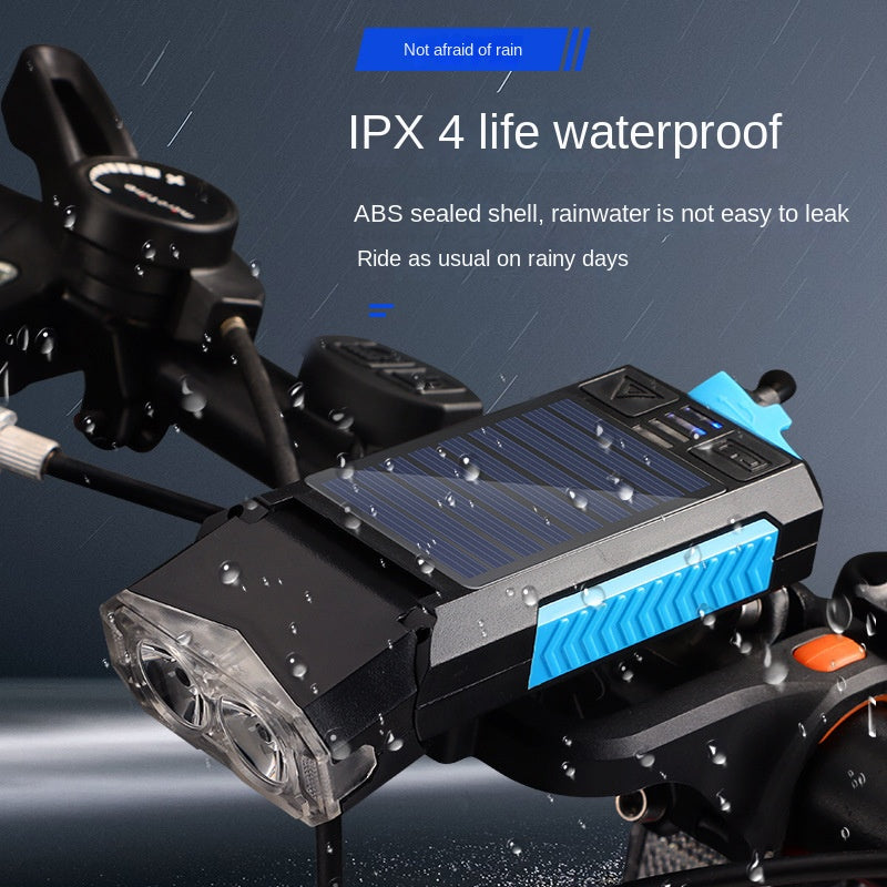 Bicycle Light Double T6usb Power Torch Bicycle Solar Light Equipment Mountain Bike Headlight