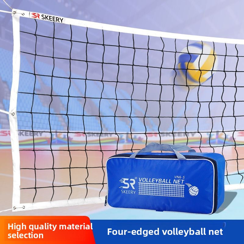 Skyray Volleyball Net Portable Outdoor Knotted Ball Net Thickened Four-Sided Standard Net Training Volleyball Net for Two Players