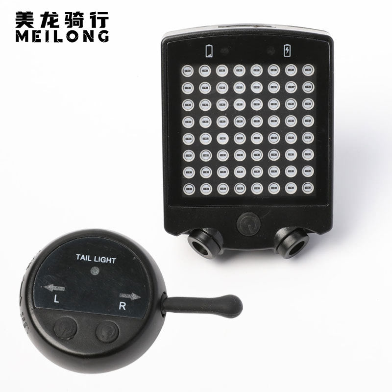 Bicycle Wireless Remote Control Turn Signal Laser Taillight Rechargeable Bicycle Warning Light Stop Lamp Cycling Fixture