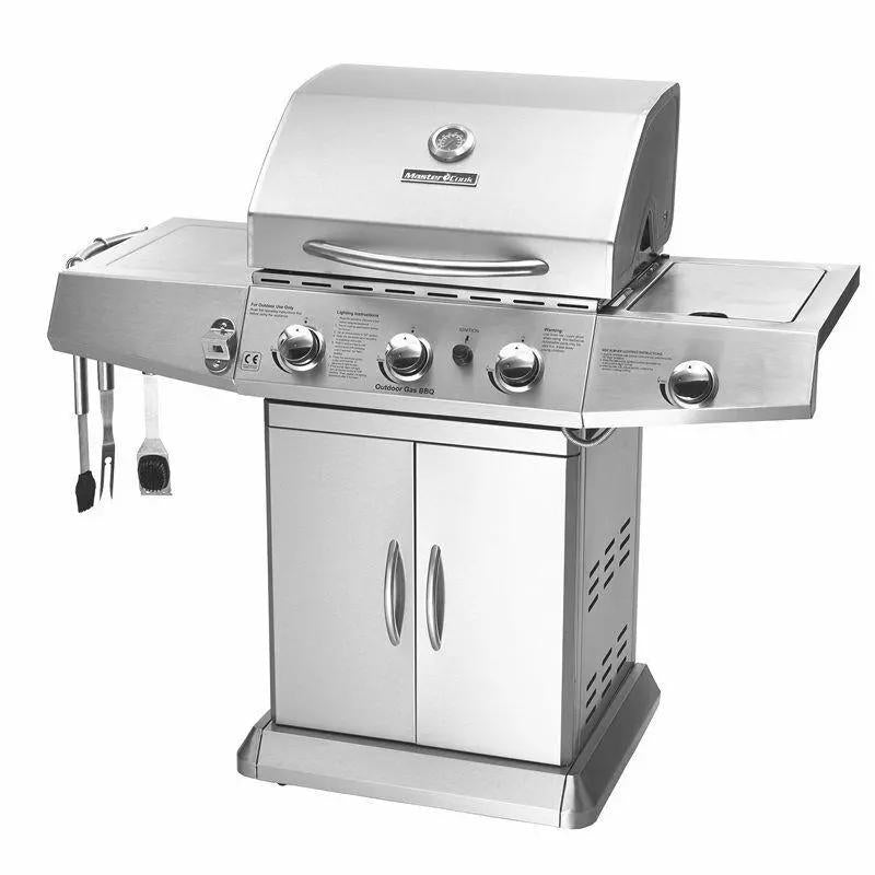 Stainless steel Gas 3+1 burner BBQ Grill WEMESUN SKJ-6092