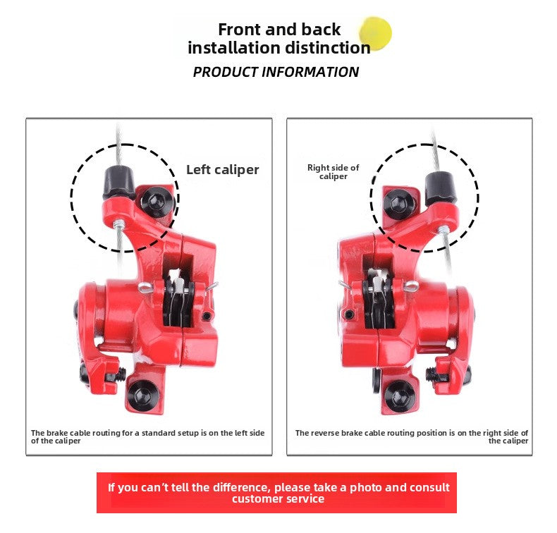 Skateboard Driving Replacement Front and Rear Line Pull Disc Brake Caliper Mountain Bike Mechanical Line Disc Brake