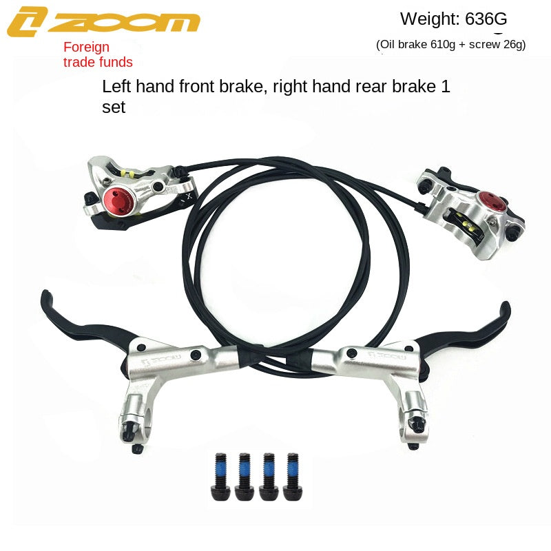 ZOOM HB875 Oil Brake Mountain Bike Oil Disc Hydraulic Disc Brake Bicycle Oil Tube Brake MT200