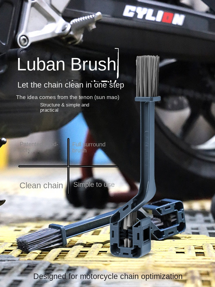 Cylion Motorcycle Chain Brush Oil Seal Chain Chain Cleaner Multifunctional Luban Brush Motorcycle Cleaning and Maintenance Tools