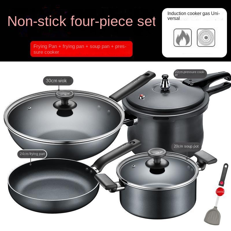 Supor pot set four-piece frying pan non-stick pot high pressure pot