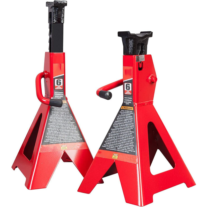 6 Ton Heavy Duty Professional Jack Stands - Vehicle Axle Stands
