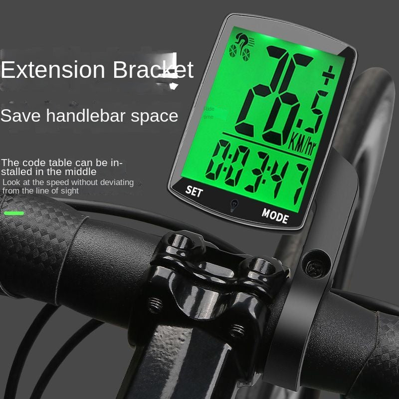 Wireless Road Mountain Bike Code Meter Riding Velometer Odometer Bicycle Speed Meter Speed Speedometer
