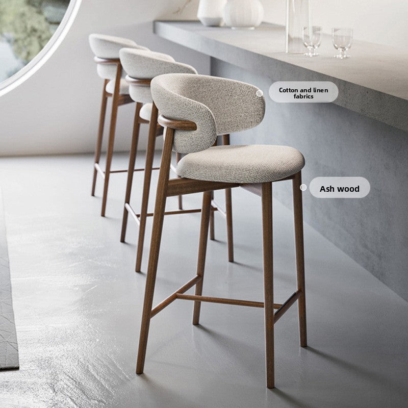 Light Luxury Metal High-End Bar Stool with Adjustable Height, Swivel Backrest, Suitable for Home and Bar Use, High-End Bar Stool Chair