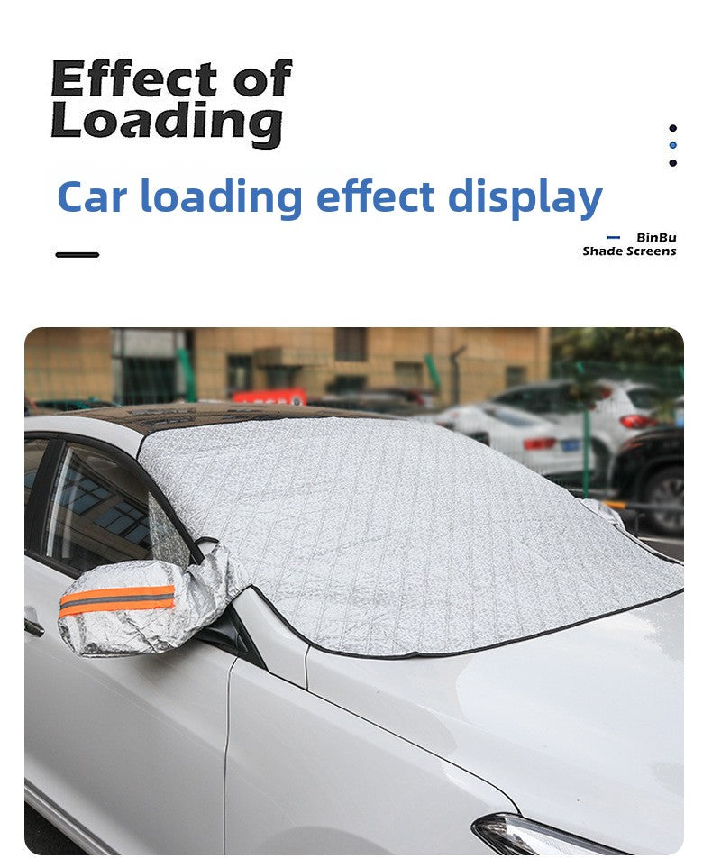 Car Magnetic Sunshade Curtain Front Windshield Sunshade Light Blocking Summer Heat Insulation Sunshade Car Accessories Sunshade