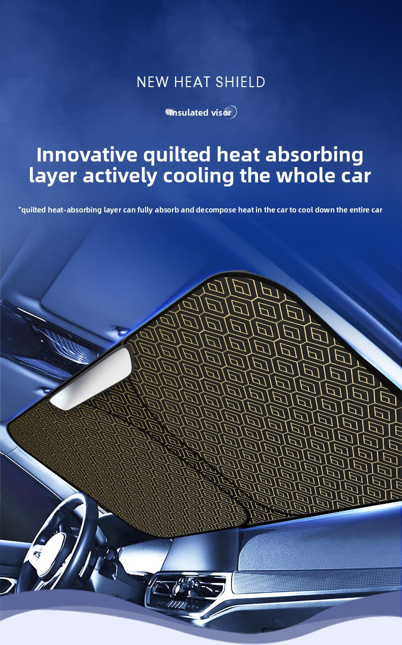 New Car Laser Sunshade Curtain Sun Protection Heat Insulation Front Windshield Titanium Silver Car Mirror Reflective Shade