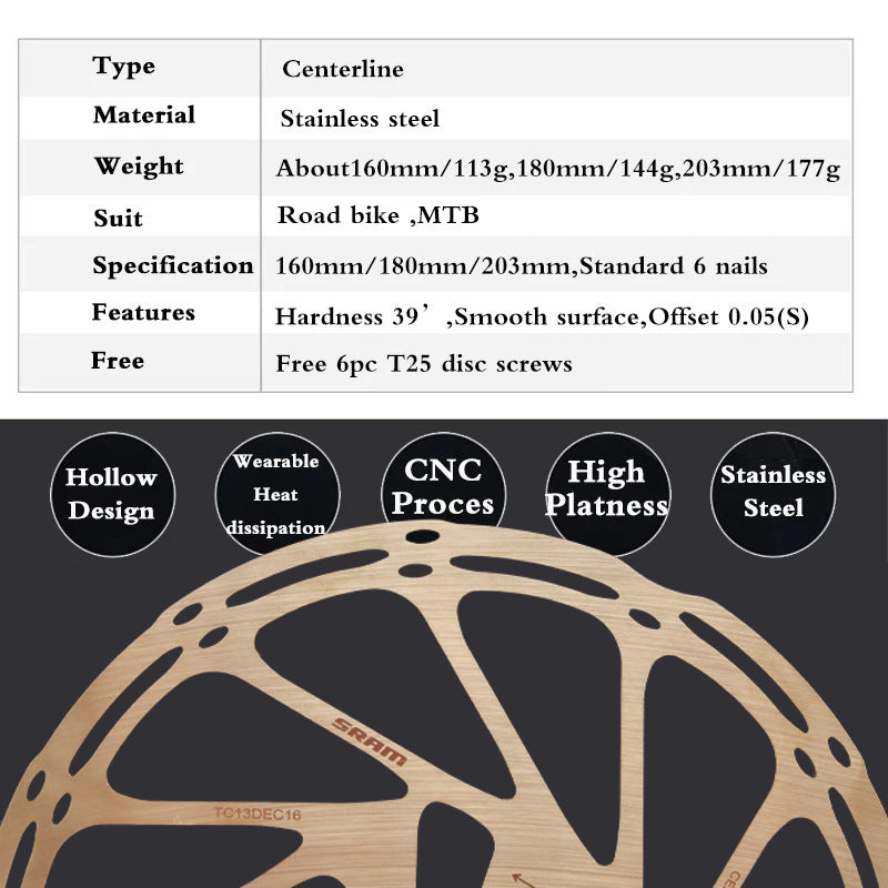 Brake Disc Disc Brake Pad 160 180 203mm Brake Pad Disc