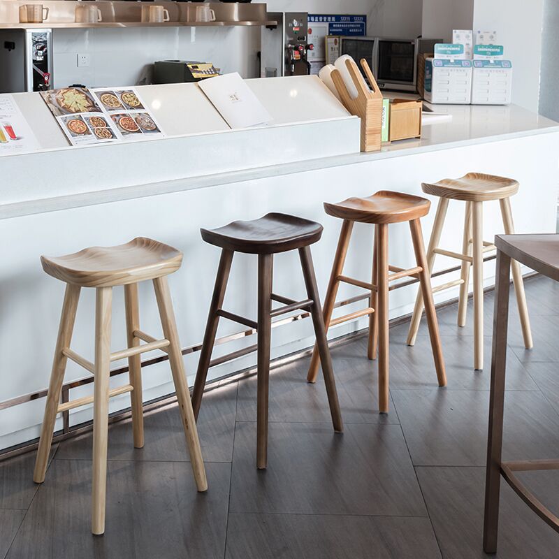 Nordic Bar Stool Simple Bar Chair Bar Stool Bar Chair Solid Wood Home Chair Swivel Chair High Factory Direct Supply High Foot