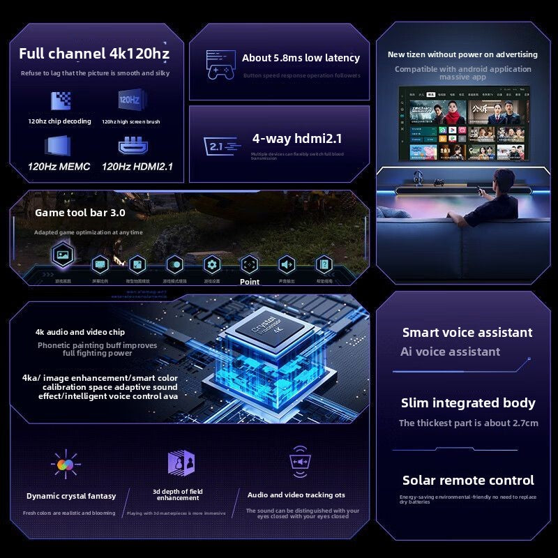 Samsung UA65ZU9000JXXZ 65-inch 120Hz Low Latency Professional Gaming TV No Ads