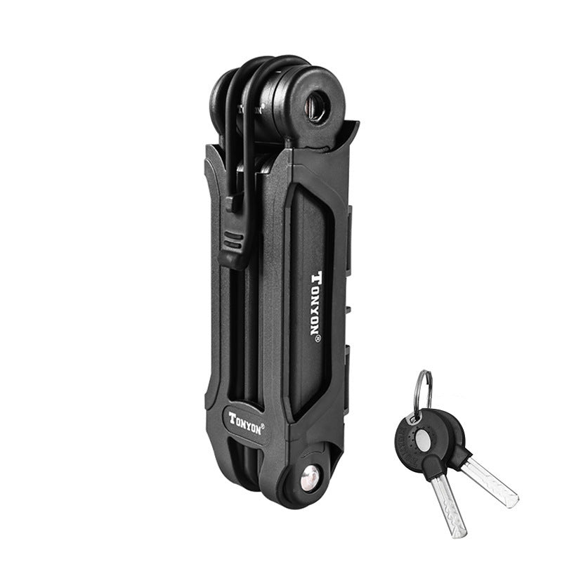 3853-B Bicycle Lock Accessories Cycling Fixture Electromobile Lock Folding Anti-Theft Motorcycle Lock