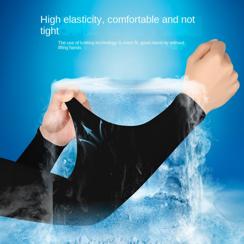 Summer Viscose Fiber Sun-Protection Oversleeves Men's and Women's Outdoor Driving UV-Proof Arm Guard Sun-Proof Thin Breathable Ice Sleeve Wholesale