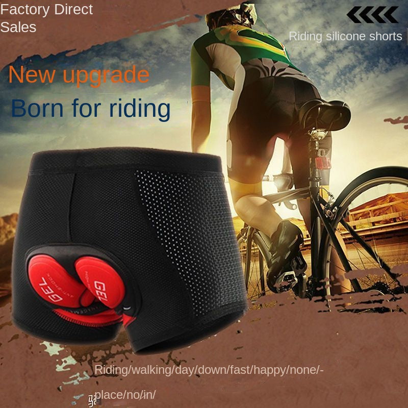 Bicycle Biker Underwear Unisex Thickened Silicone Mountain Cycling Pants Quick-Dry Pants Road Bike Shorts Four Seasons Universal