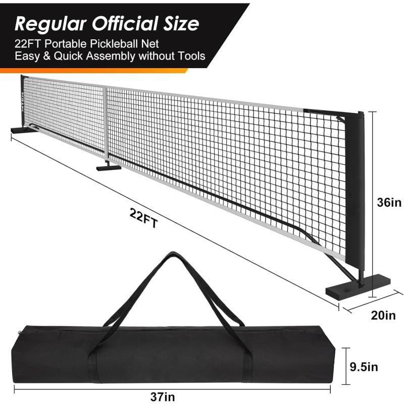 Pickleball Full Set Pickleball Net Outdoor Tennis Net Frame Indoor Mobile Pickleball Net Pickle Net Portable