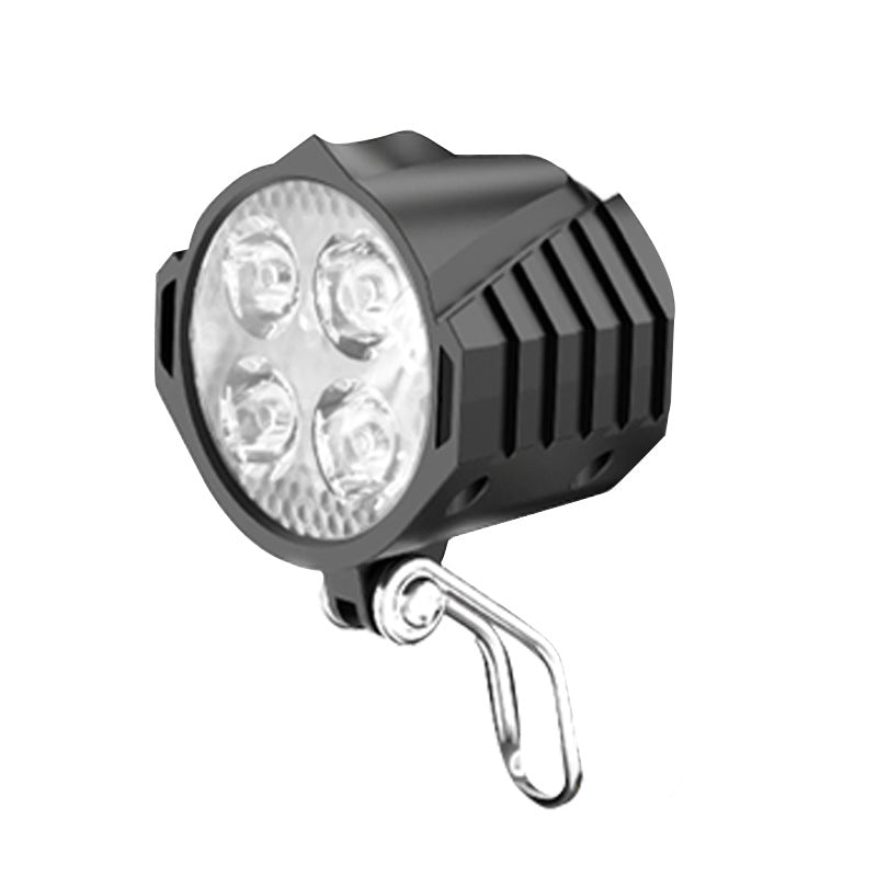 Super Bright Spotlight 12W Foldable Driving Front Light Waterproof High Brightness LED with Horn Warning Electric Motorcycle Spotlight