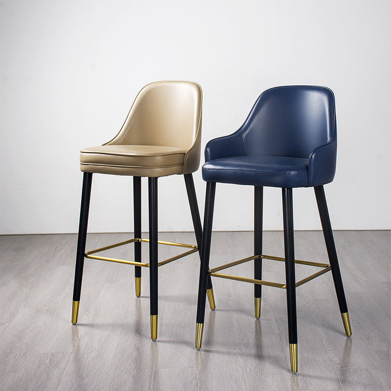 Light Luxury Metal High-End Bar Stool with Adjustable Height, Swivel Backrest, Suitable for Home and Bar Use, High-End Bar Stool Chair