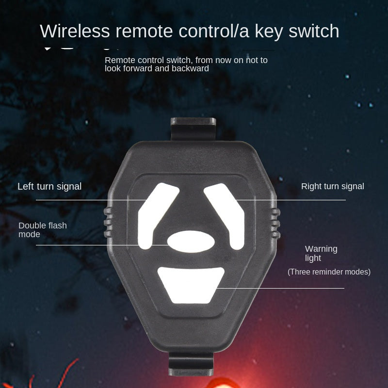 Bicycle Turn Signal Usb Charging Bicycle Taillight Led Wireless Remote Control Turn Signal Warning Light Riding Equipment