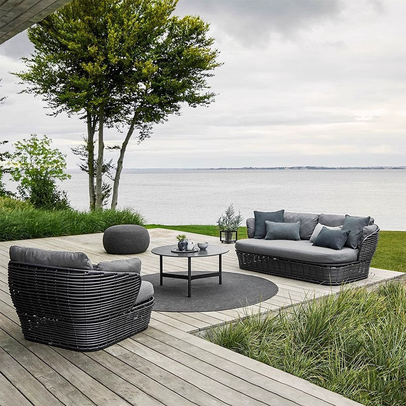 Outdoor Sofa Set for Courtyard, Hotel Terrace, Villa, Homestay, Leisure Rattan Chair, Waterproof and Sunproof Rattan Furniture