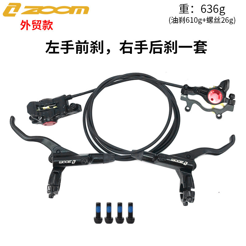 ZOOM HB875 Oil Brake Mountain Bike Oil Disc Hydraulic Disc Brake Bicycle Oil Tube Brake MT200
