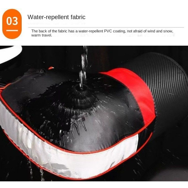 Electric Bike Handlebar Covers Warm Thickened Handlebar Protectors Winter Electric Bike Handlebar Covers Fleece-Lined Men's Electric Bike Waterproof Windproof Reflective