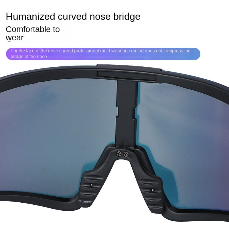 Eslnf Outdoor Pc Sunglasses Men's and Women's Myopia Lens Bicycle Sand-Proof Color-Changing Polarized Glasses for Riding