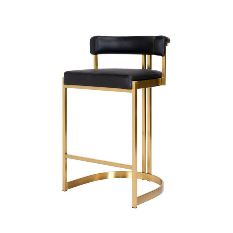 Light Luxury Metal High-End Bar Stool with Adjustable Height, Swivel Backrest, Suitable for Home and Bar Use, High-End Bar Stool Chair