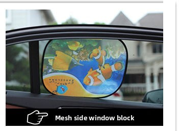 Car Sunshade Silver Coated Cloth Front Sunshade Double Circle Car Curtain Car Front Sunshade Sun Protection Front Sunshade