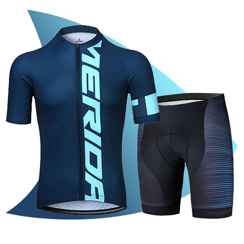 Merida Bicycle Short-Sleeve Cycling Clothes Suit Baby Boy and Girl Summer Road Clothing Quick-Drying Breathable Shoulder Strap Riding Pants