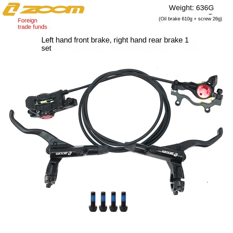 ZOOM HB875 Oil Brake Mountain Bike Oil Disc Hydraulic Disc Brake Bicycle Oil Tube Brake MT200