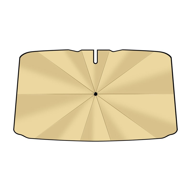 New Black Gold Car Sunshade Umbrella Front Windshield Titanium Sun Protection Heat Insulation Sunshade Car Sunshade Curtain Accessories