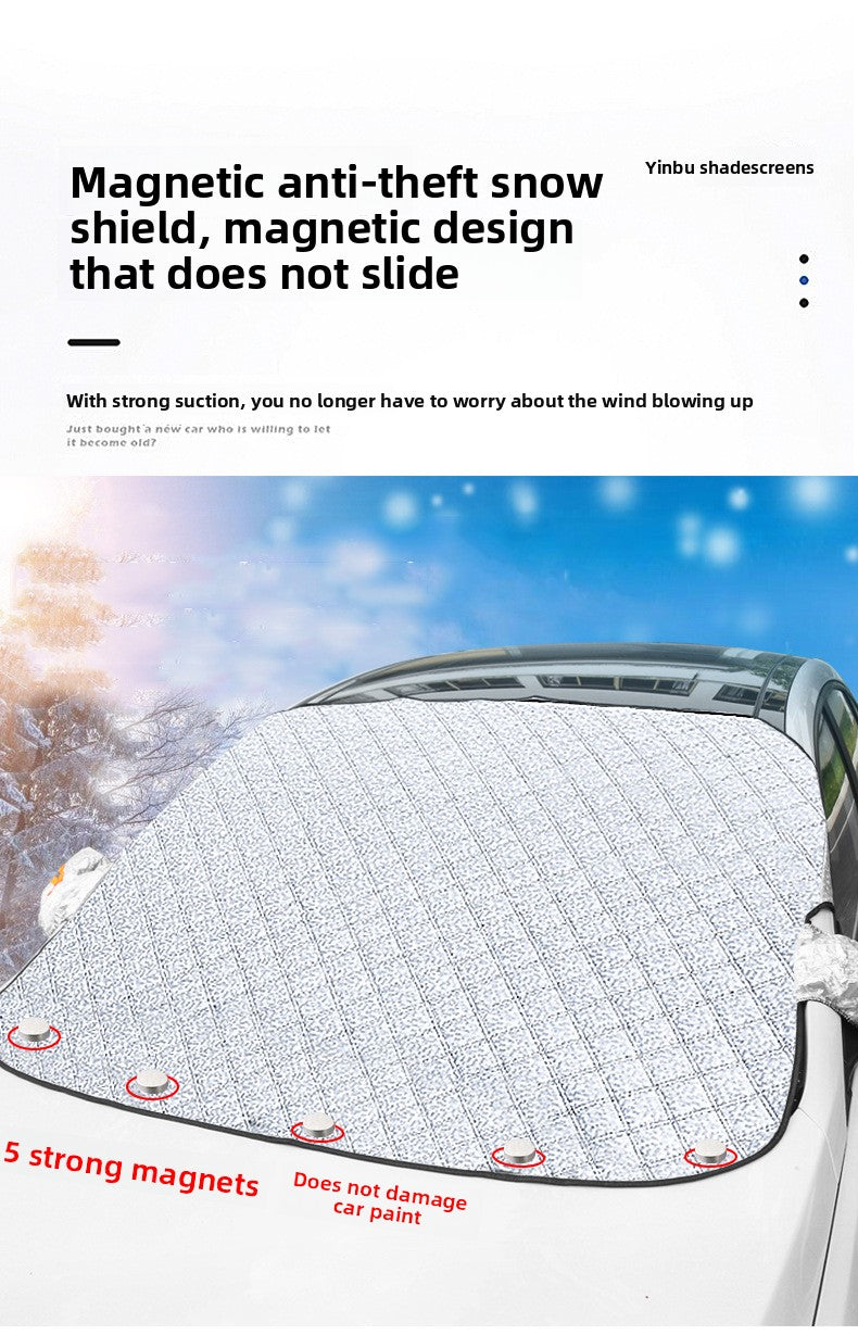 Car Magnetic Sunshade Curtain Front Windshield Sunshade Light Blocking Summer Heat Insulation Sunshade Car Accessories Sunshade