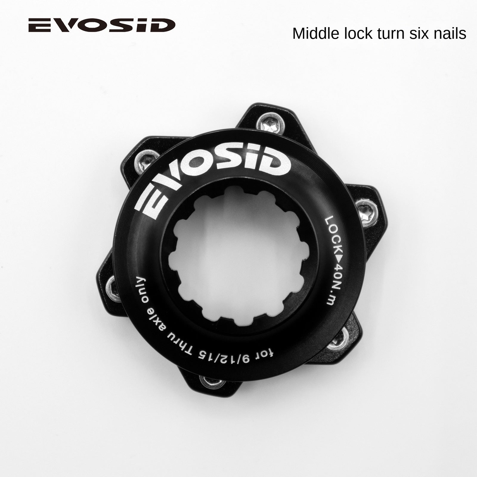 Center Lock to Six-Bolt Disc Adapter CNC Aluminum Alloy Thru-Axle Hub Center Lock Disc Conversion Mount Disc Brake Mount