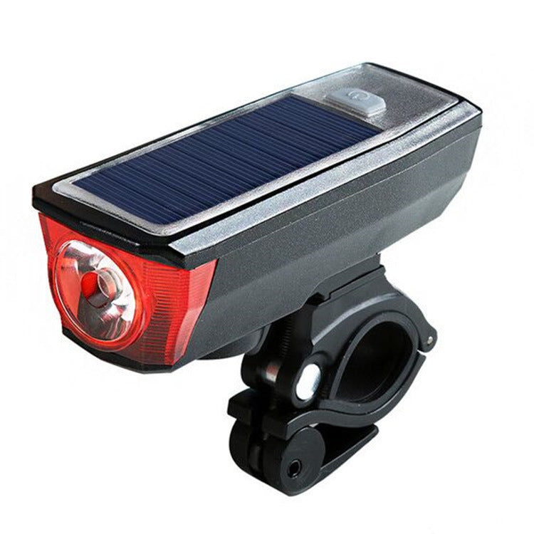 USB Solar Bicycle Light Intelligent Light Induction Mountain Bike Headlight with Horn Cycling Fixture