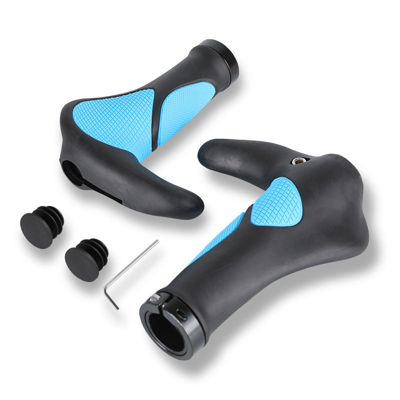 Self-Propelled Steering Wheel Cover Ox Horn Mountain Bike Handle Dead Fly Vice Handle Lock Steering Wheel Cover Rubber Riding Grip Cover