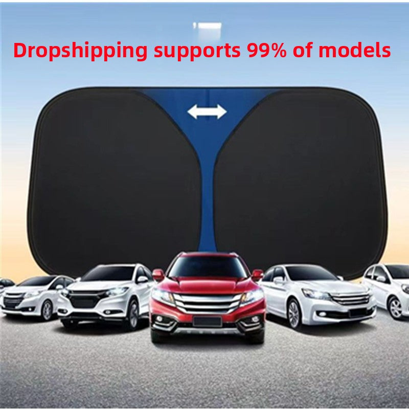 Car Sunshade Umbrella Sun Protection Heat Insulation Silver Coating Anti-Glare Side Window Sunshade Windshield Sunshade Front Shield