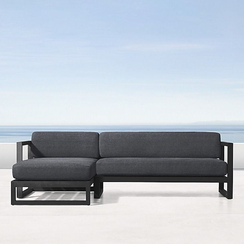 Outdoor Sofa for Courtyard Garden, Simple Modern Waterproof and Sunproof Aluminum Alloy Balcony Sofa, Outdoor Terrace Sofa