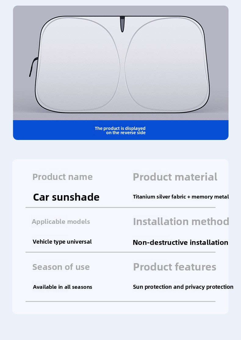 Car Windshield Sunshade Heat Insulation Sunshade for Car Anti-Glare Sunshade Board Summer Car Sunshade Windshield