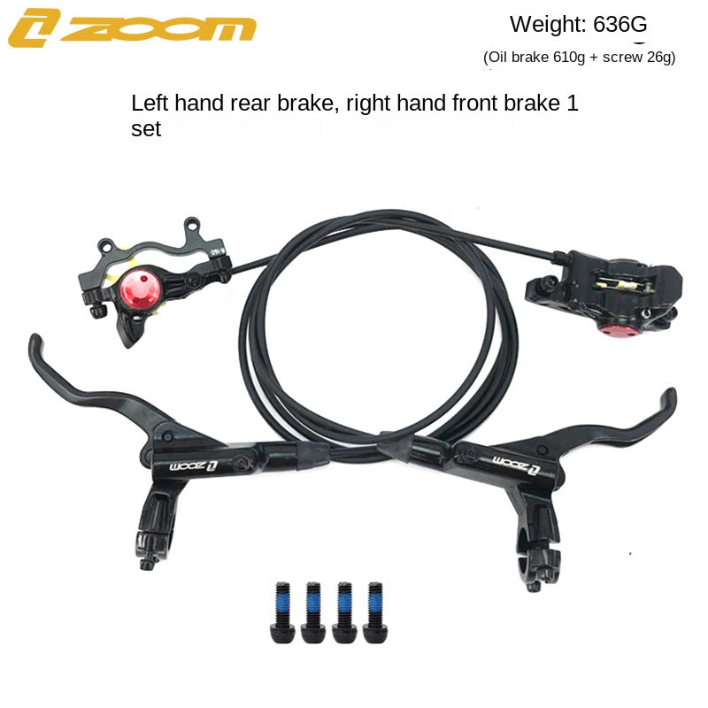 ZOOM HB875 Oil Brake Mountain Bike Oil Disc Hydraulic Disc Brake Bicycle Oil Tube Brake MT200