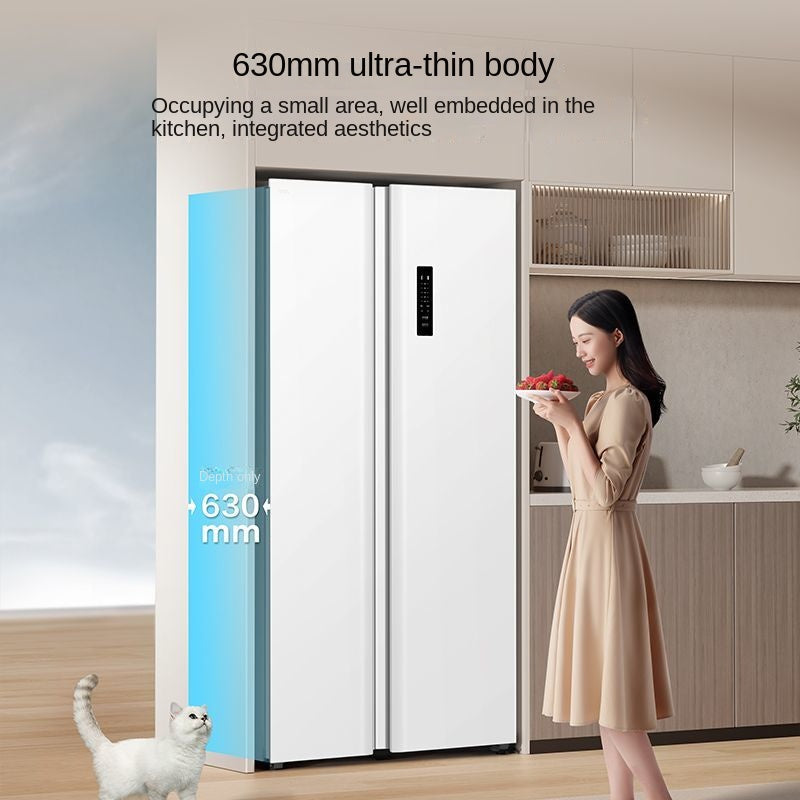TCL 521L Integrated Dual Inverter Energy-Saving Frost-Free Wind-Cooled Computer-Controlled Household Double-Door Refrigerator