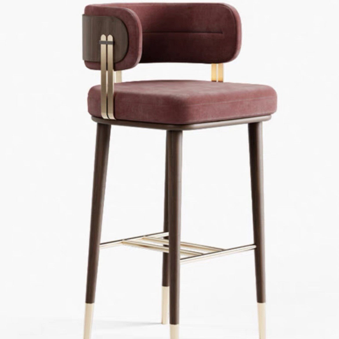 Light Luxury Metal High-End Bar Stool with Adjustable Height, Swivel Backrest, Suitable for Home and Bar Use, High-End Bar Stool Chair