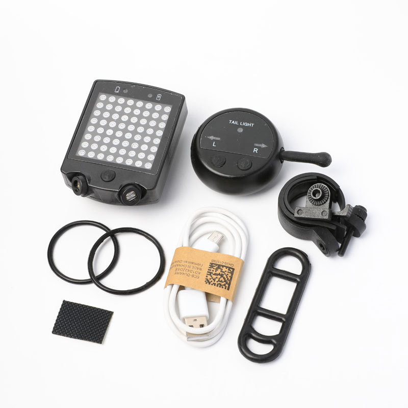 Bicycle Wireless Remote Control Turn Signal Laser Taillight Rechargeable Bicycle Warning Light Stop Lamp Cycling Fixture