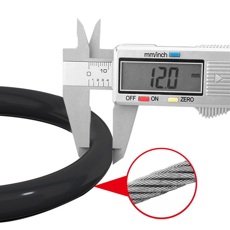 21 Bicycle Lock Cycling Fixture Circular Lock Anti-Theft Cable Lock Mountain Highway Vehicle Portable Bicycle Ring Lock